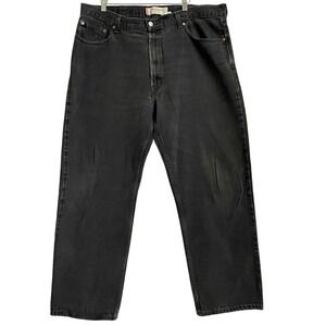 Levi's 550 Relaxed Fit Black Jeans W40 L30 Made in Mexico 100% Cotton